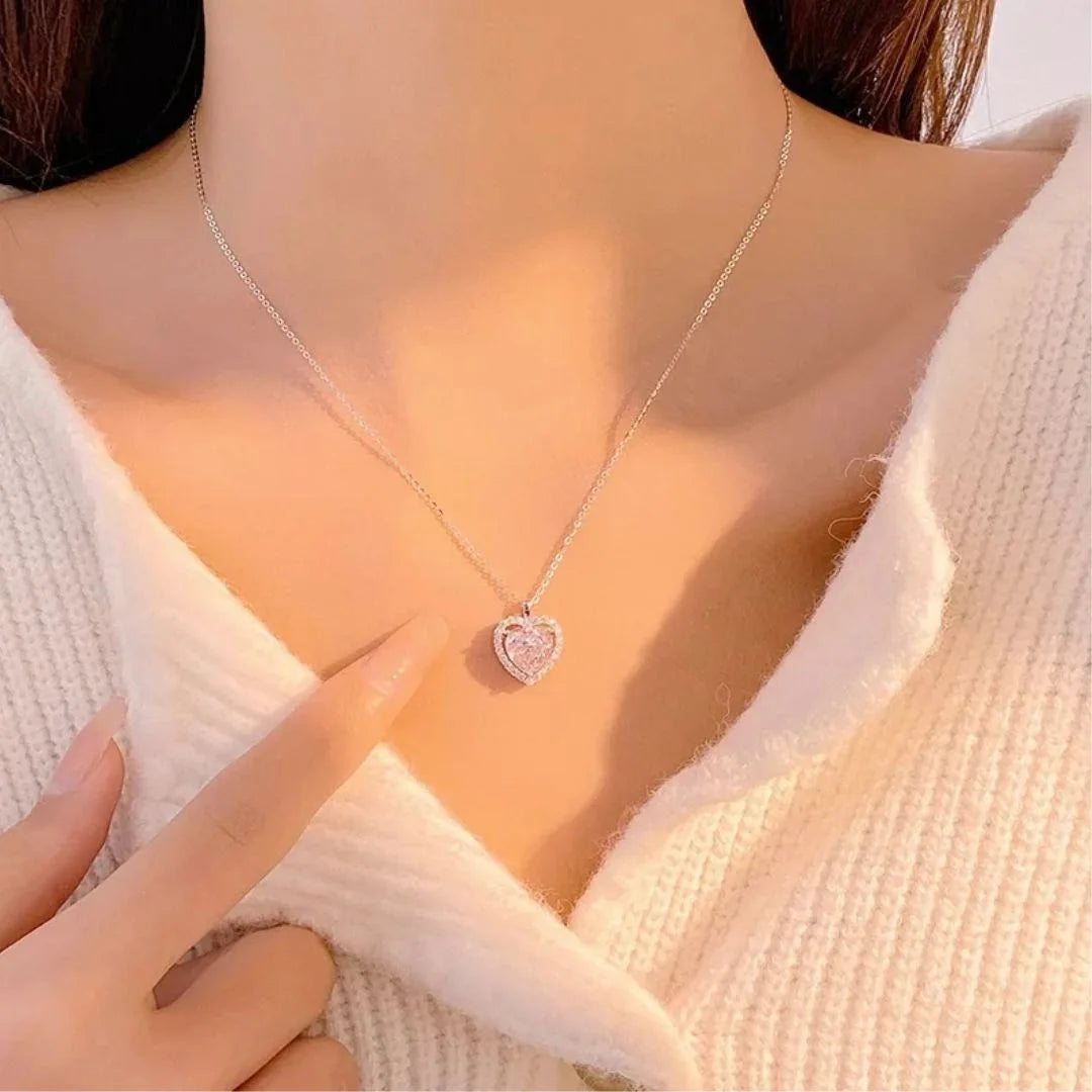 Collar Corazón | Plata ley 925 - Baño de oro 10k + Caja de regalo